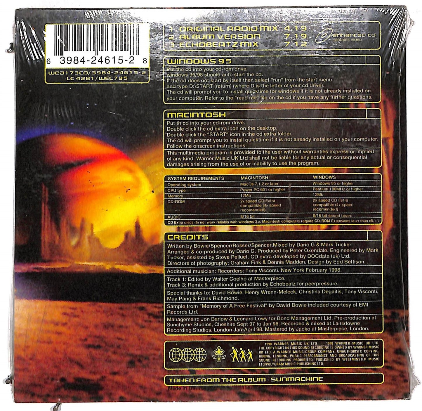 EBOND Dario G - Sunmachine CD CD110827