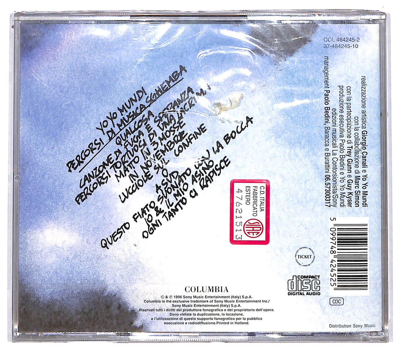 EBOND Yo Yo Mundi - Percorsi Di Musica Sghemba CD CD111135