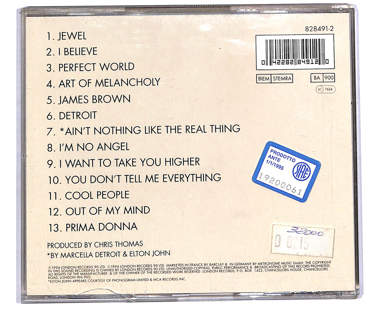 EBOND Marcella Detroit - Jewel CD CD111349