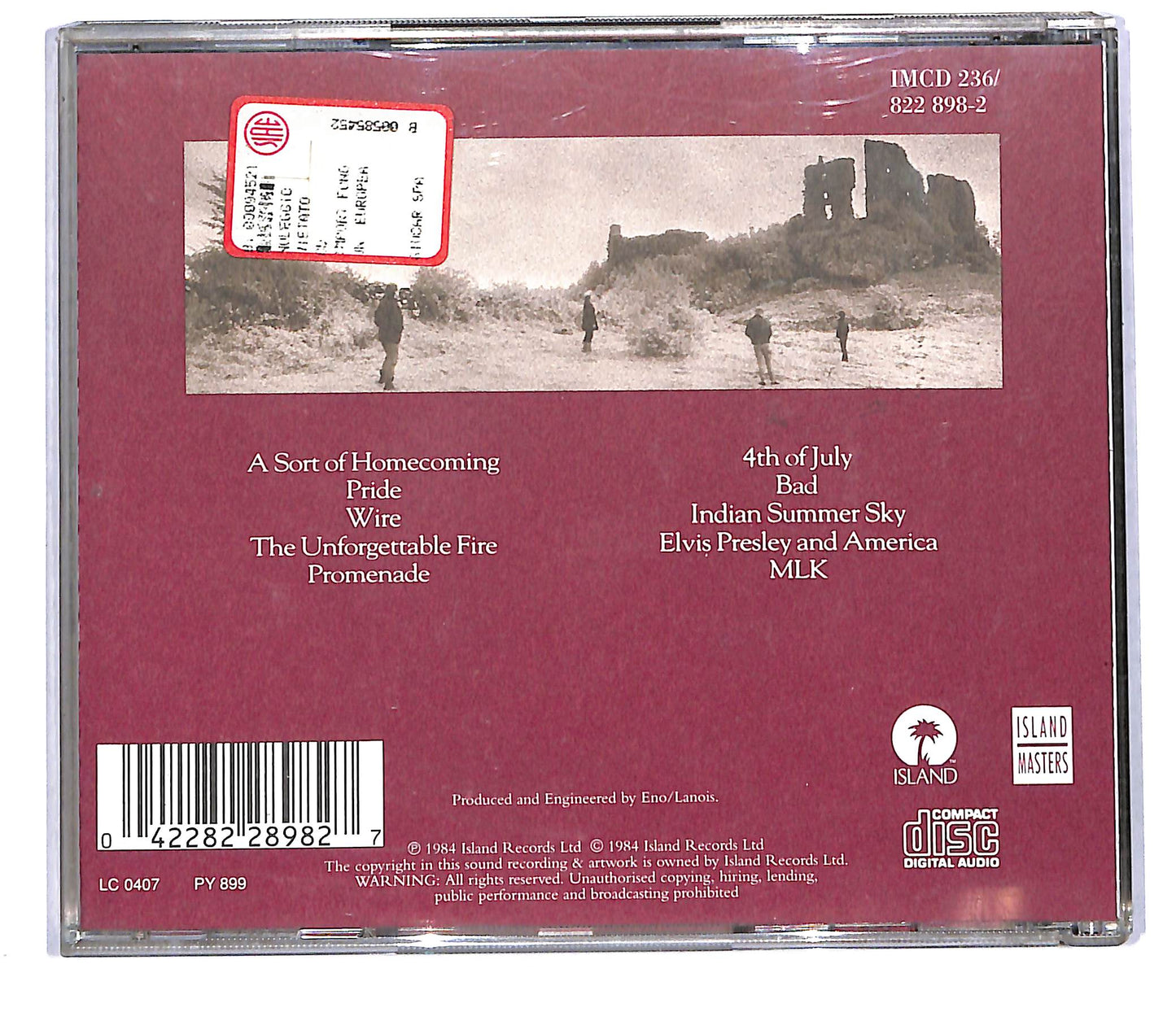 EBOND U2 - The Unforgettable Fire CD CD111356