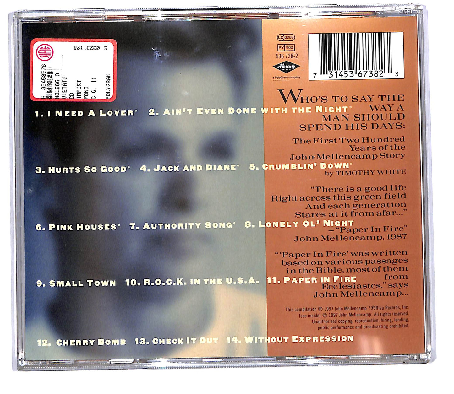 EBOND John Mellencamp - The Best That I Could Do (1978-1988) CD CD111358
