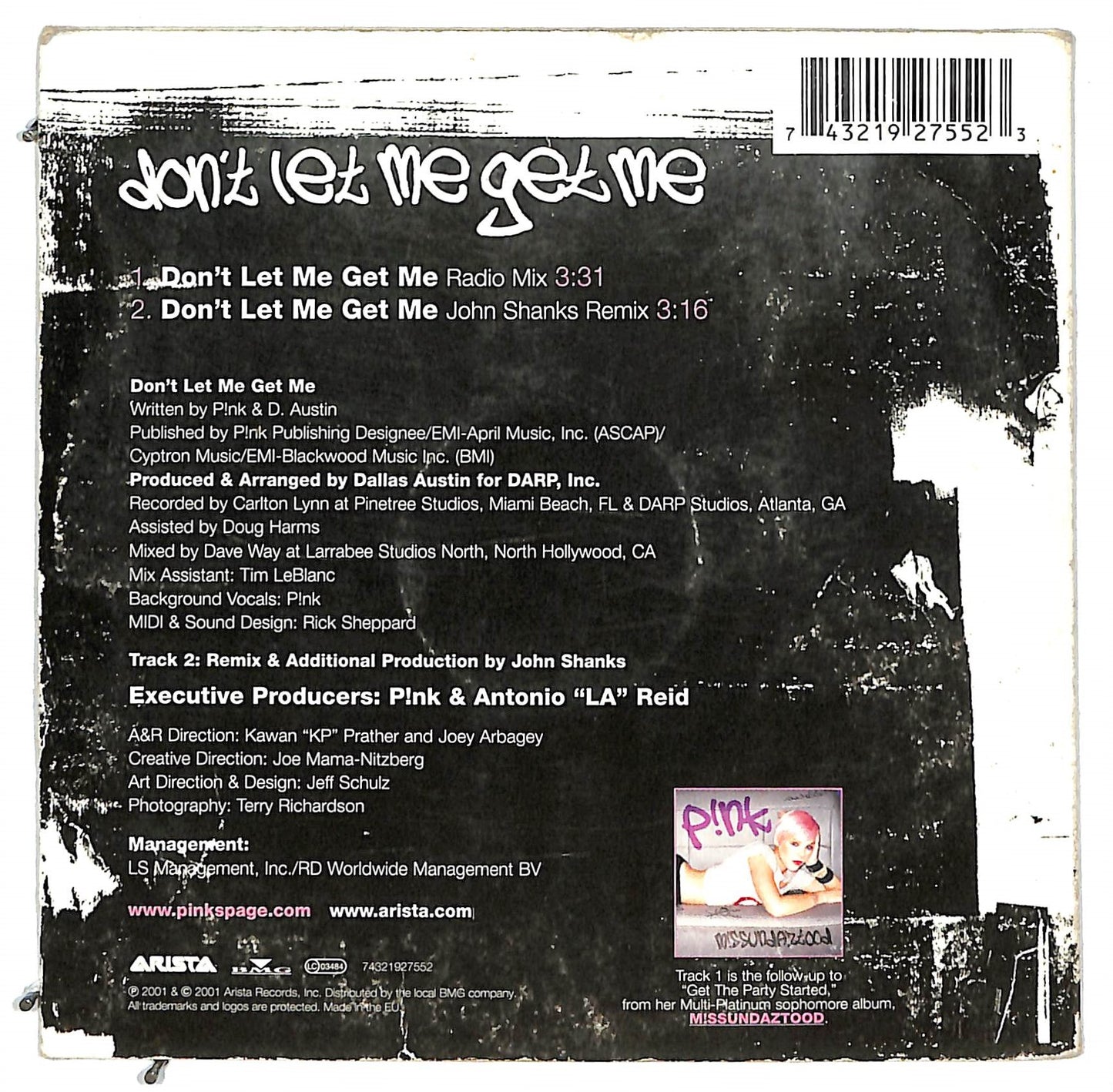 EBOND P!nk - Don't Let Me Get Me CD CD111404
