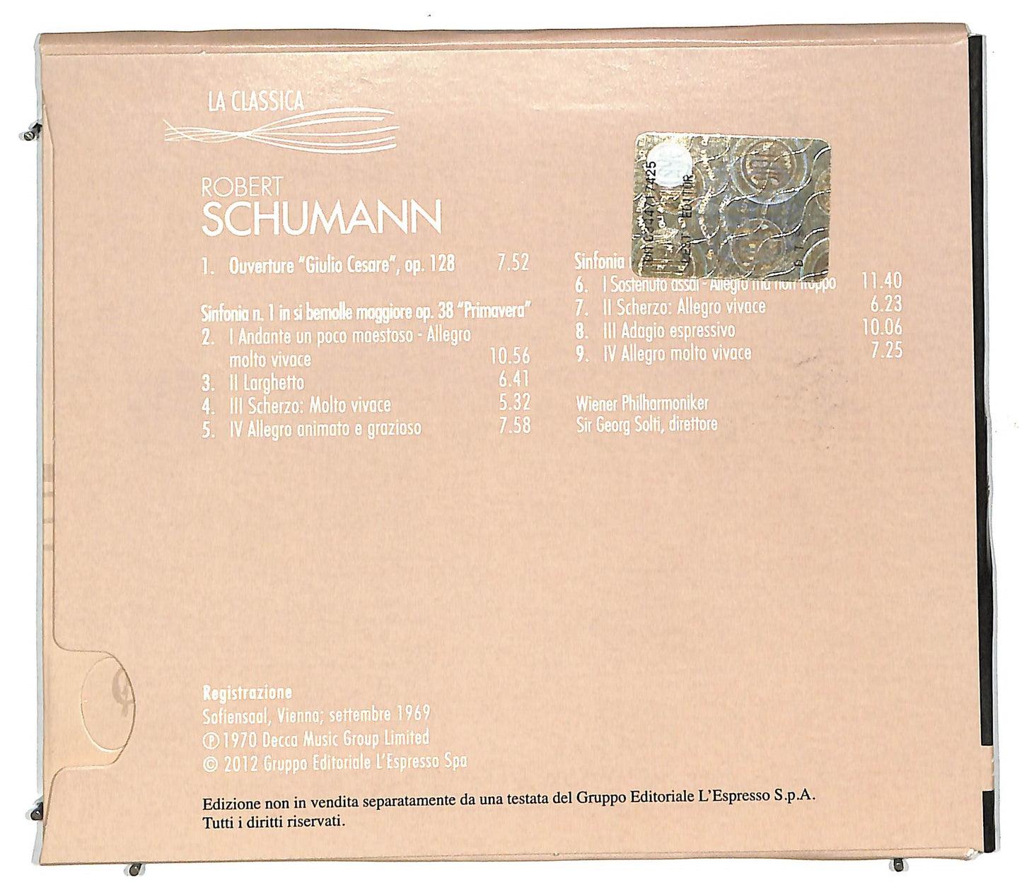 EBOND Robert schumann - la classica 20 DIGIPACK CD CD111407