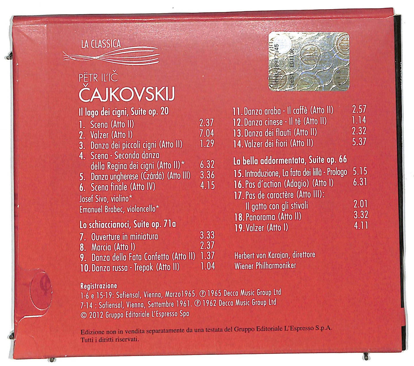 EBOND Petr il'ic cajkovsku - la classica 6 DIGIPACK CD CD111410