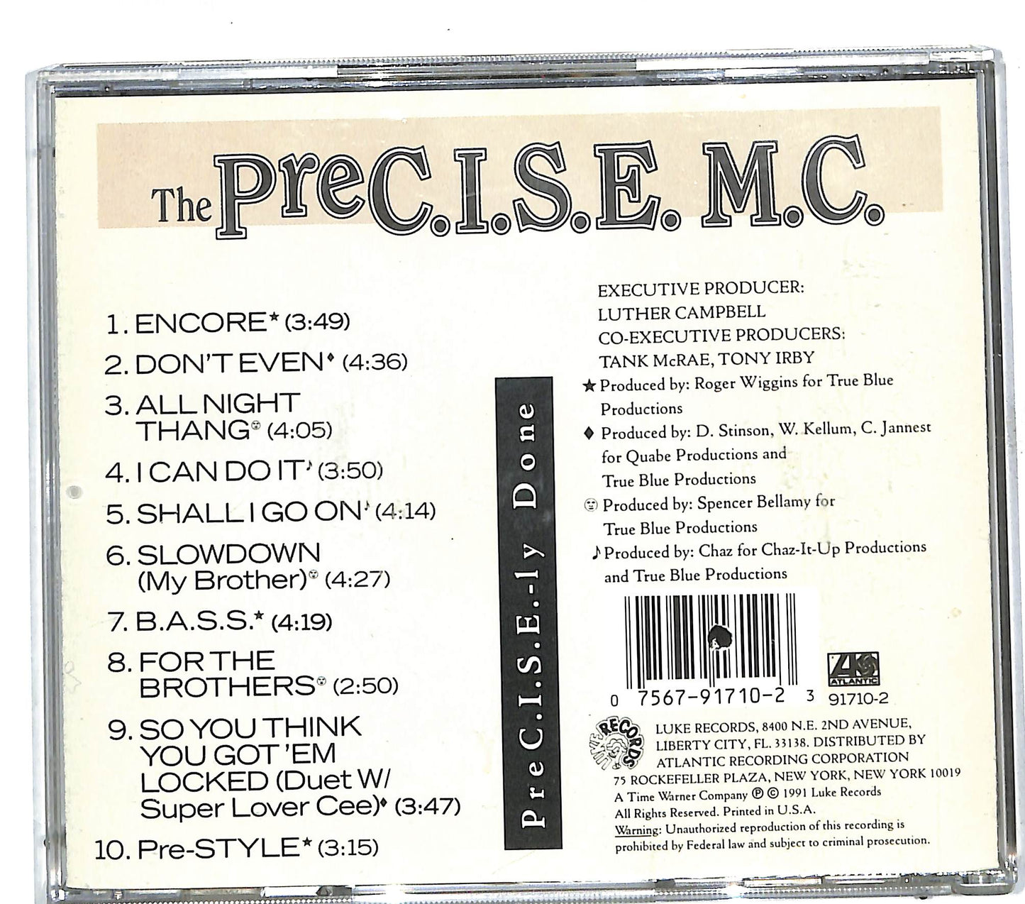 EBOND The PreC.I.S.E. MC - PreC.I.S.E.-ly Done CD CD111614