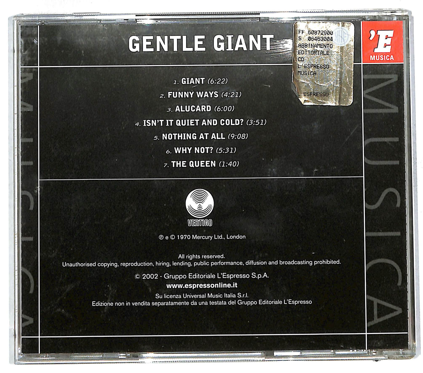 EBOND Gentle Giant - Gentle Giant EDITORIALE CD CD111777