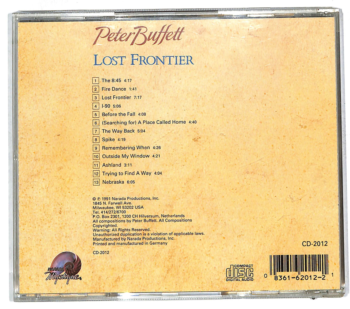 EBOND Peter Buffett - Lost Frontier CD CD111784