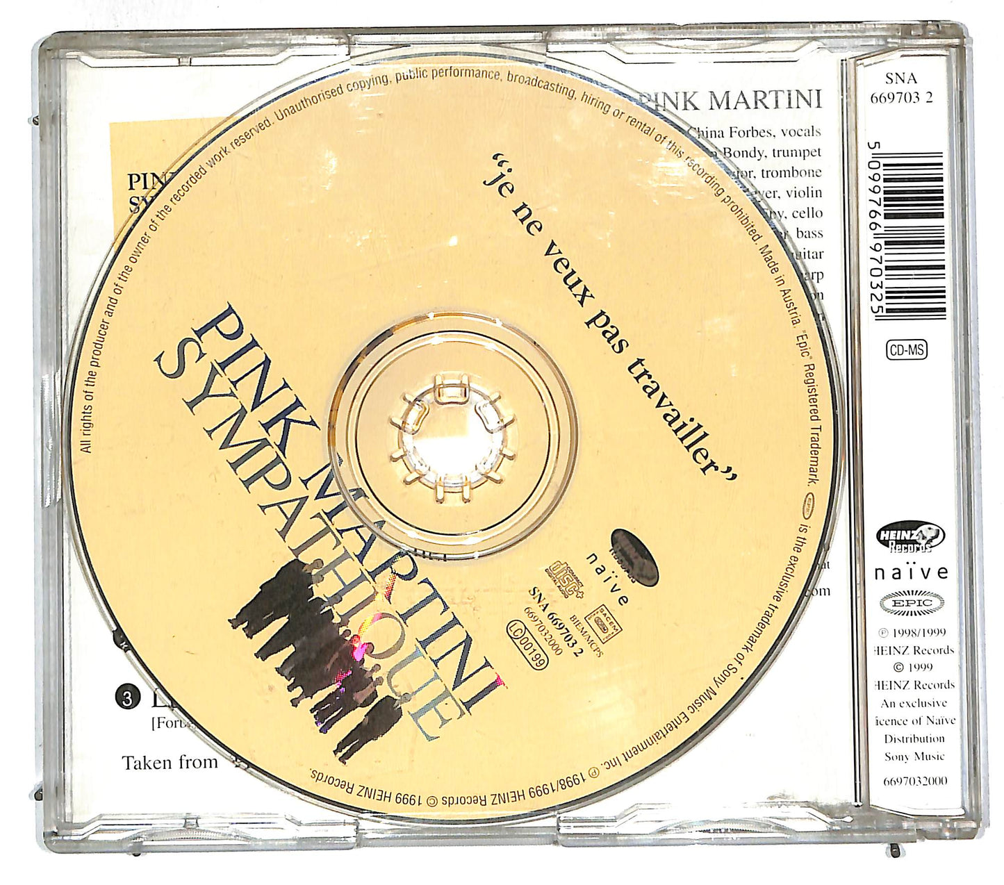 EBOND Pink Martini - Sympathique 'Je Ne Veux Pas Travailler' CD CD111808