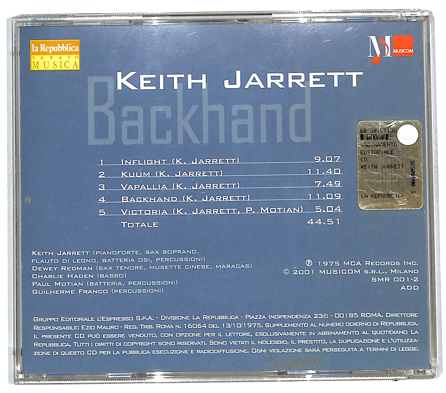 EBOND Keith Jarrett - Backhand CD CD111830