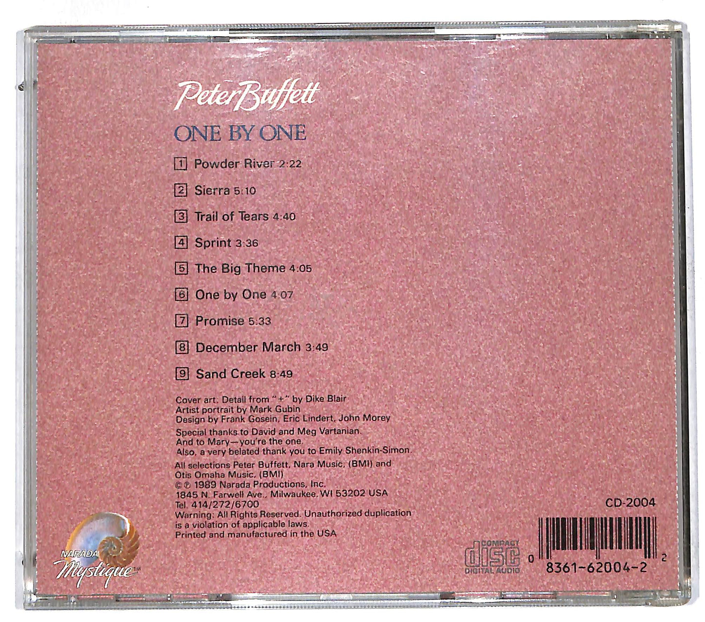 EBOND Peter Buffett - One By One CD CD111854