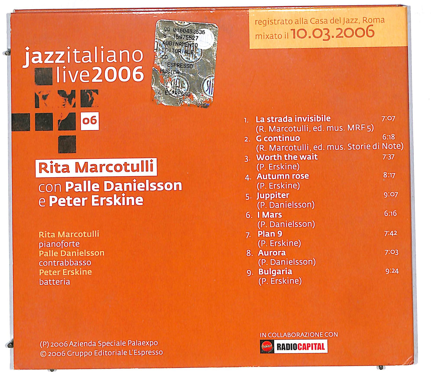 EBOND Rita Marcotulli - Jazzitaliano Live 2006 CD CD111960