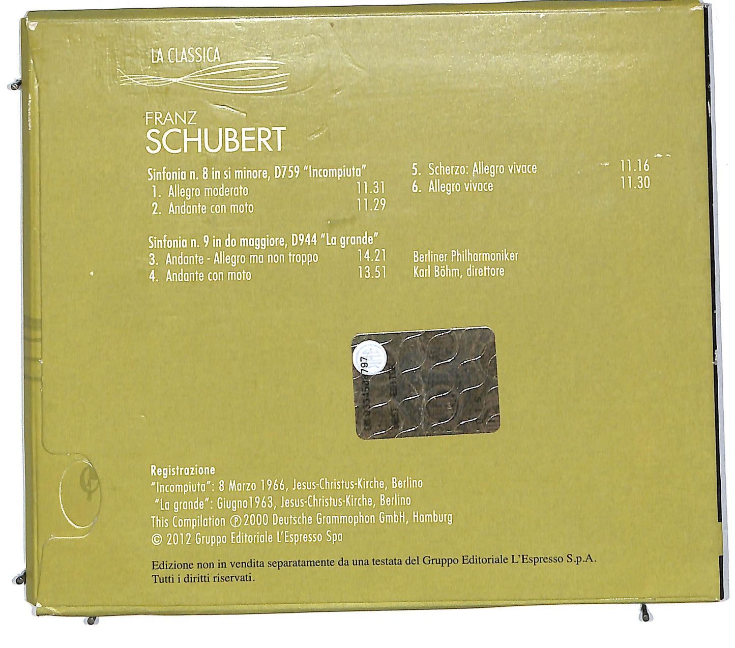 EBOND La classica 14 - Franz schubert DIGIPACK CD CD112008