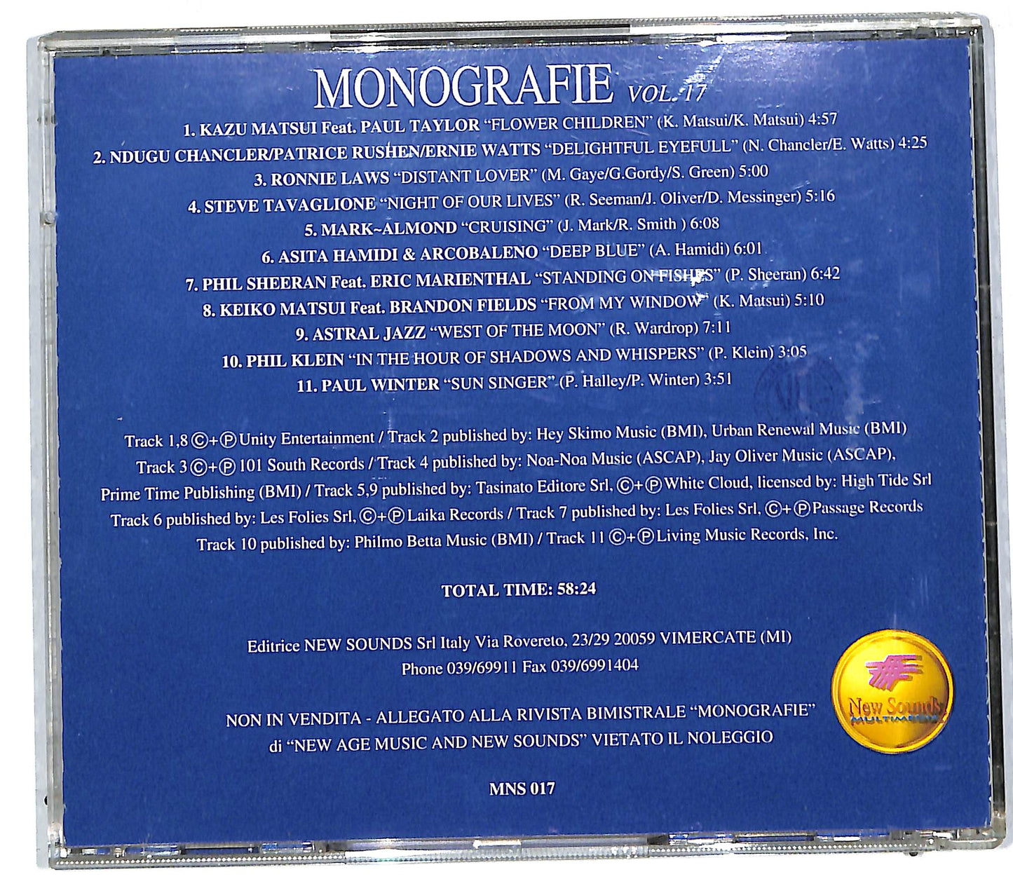 EBOND Various - Monografie - Vol. 17 - Sassofono II CD CD112041
