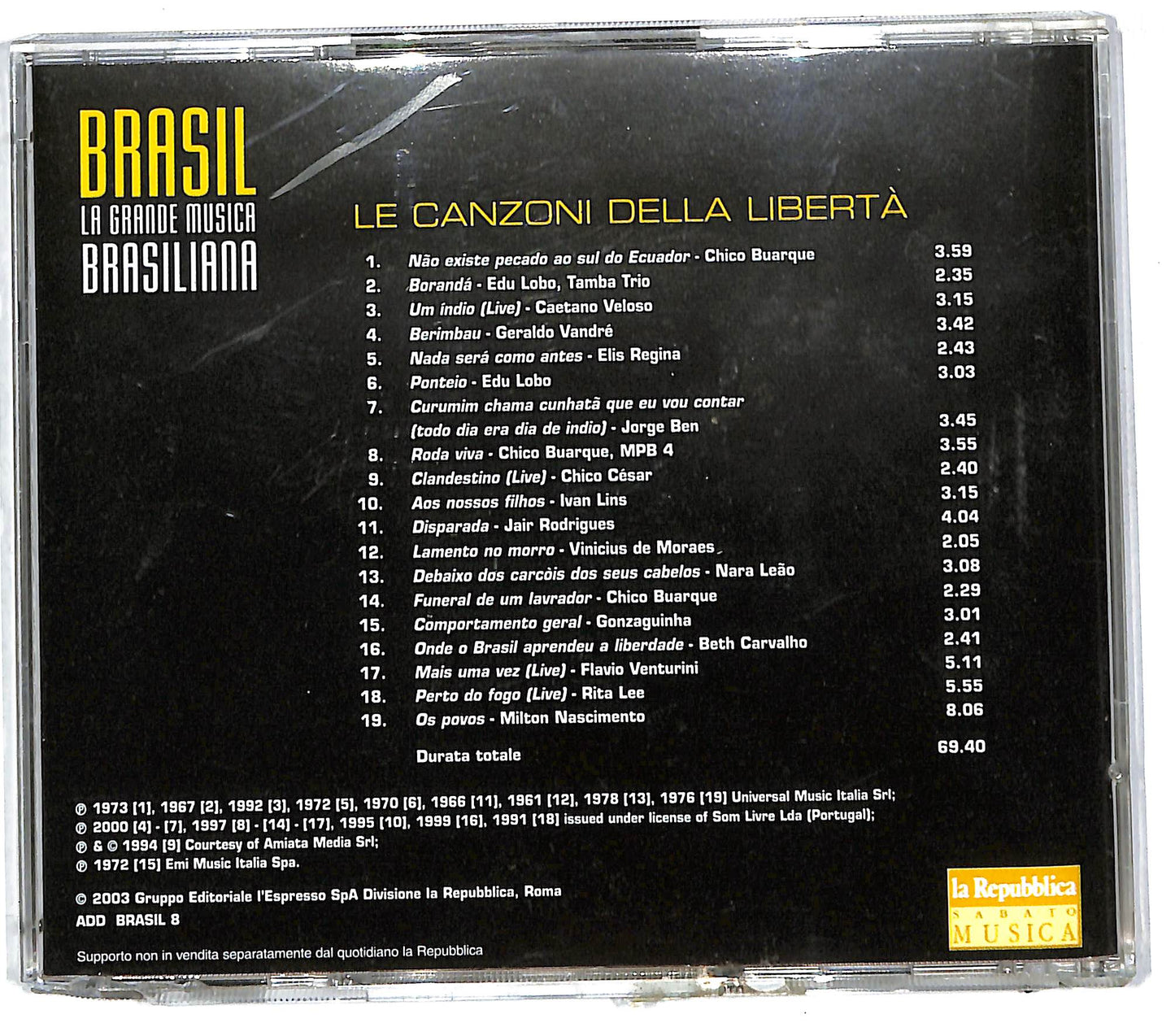 EBOND Various - Brasil - 8 Le Canzoni Della Liberta CD CD112060