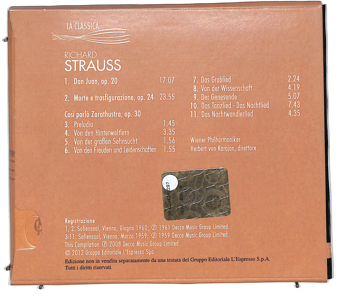 EBOND La classica 3 - richard strauss DIGIPACK CD CD112111