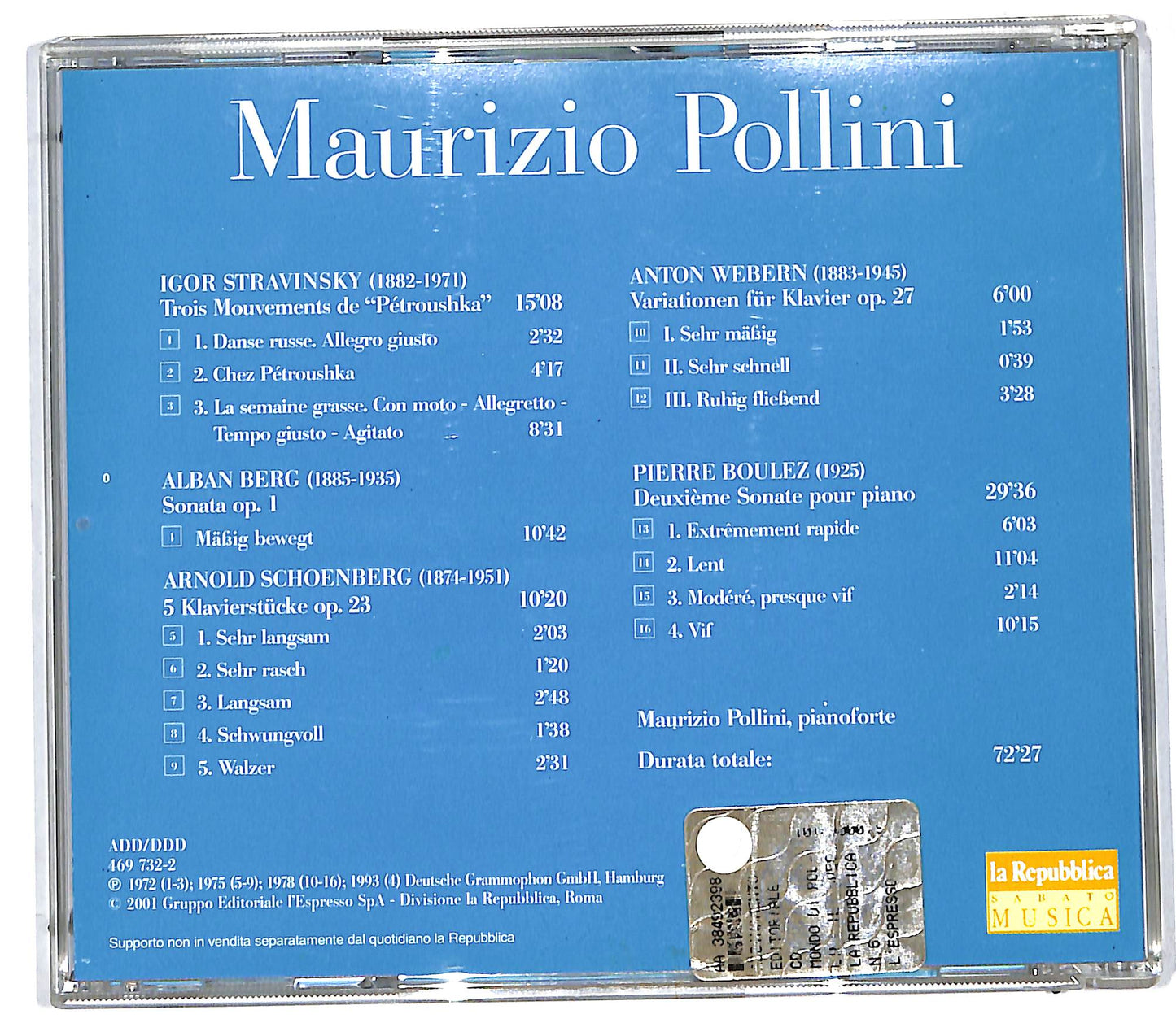 EBOND Maurizio Pollini - Il Novecento CD CD112126