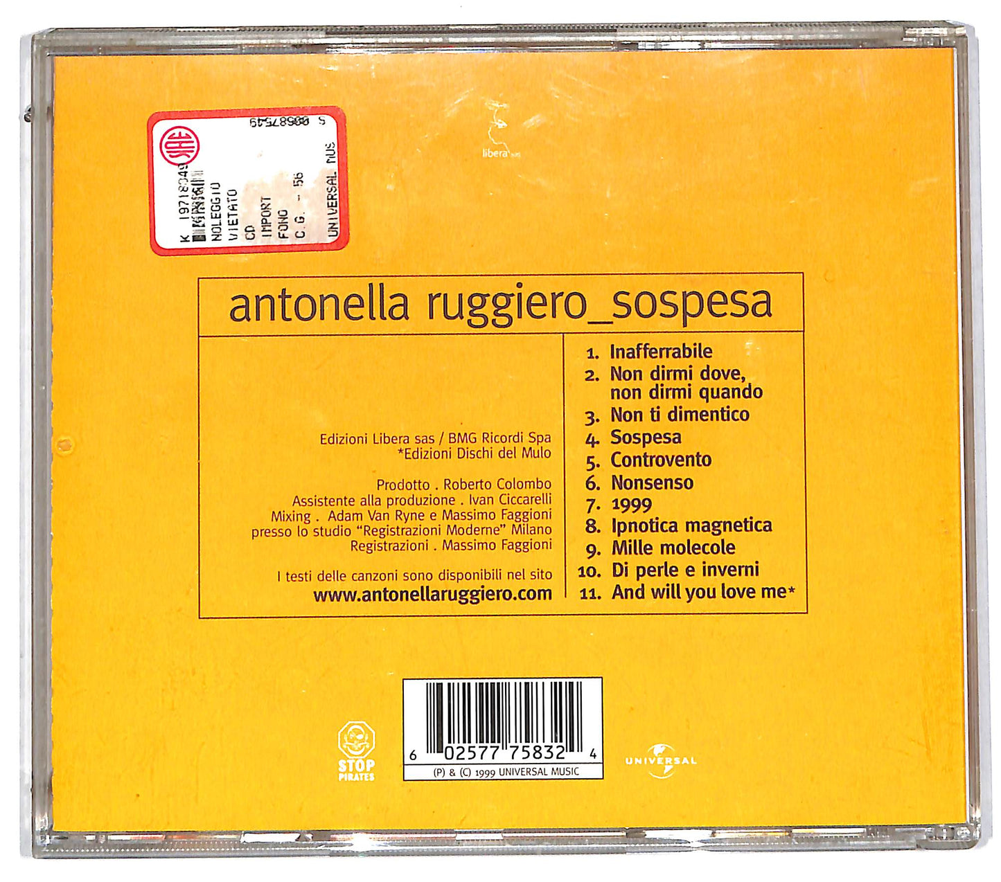 EBOND Antonella Ruggiero - Sospesa CD CD112160