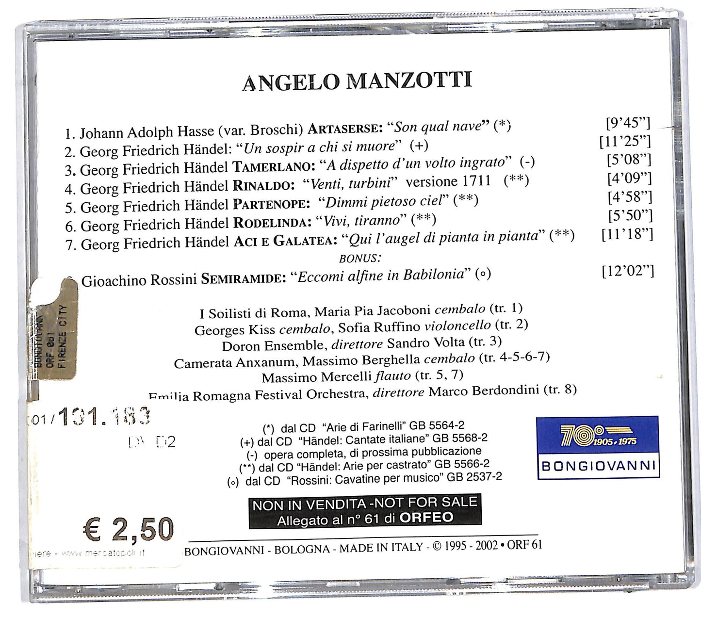 EBOND Angelo manzotti CD CD112205
