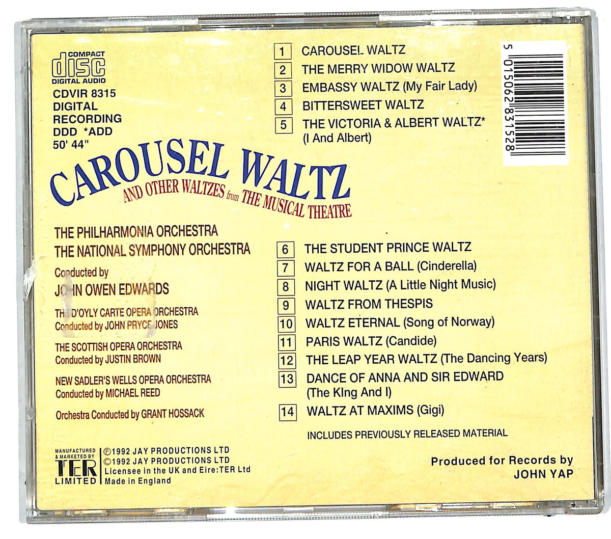 EBOND carousel waltz and other waltzes from the musical CD CD112271