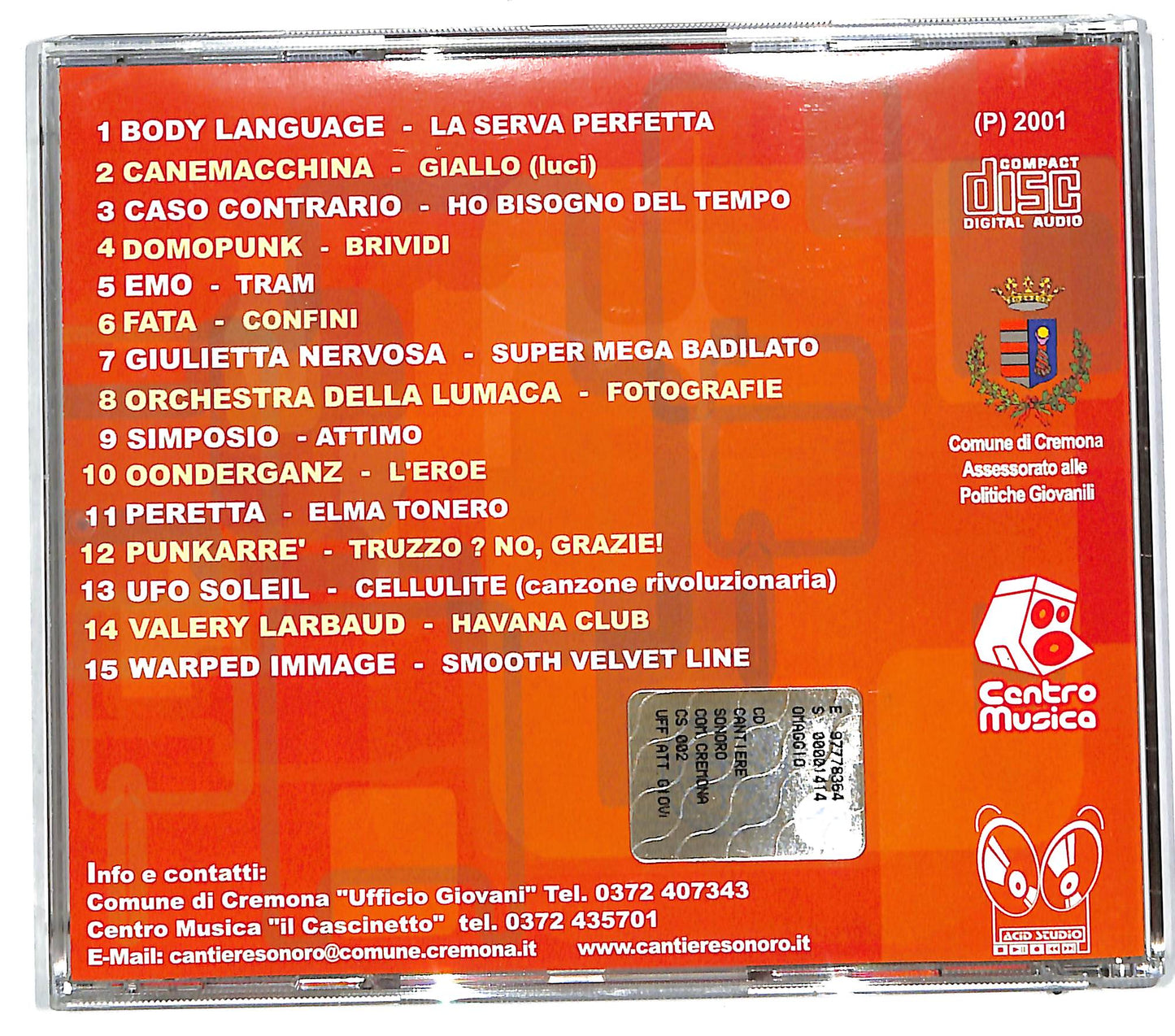 EBOND Cantiere sonoro 2001 CD CD112303