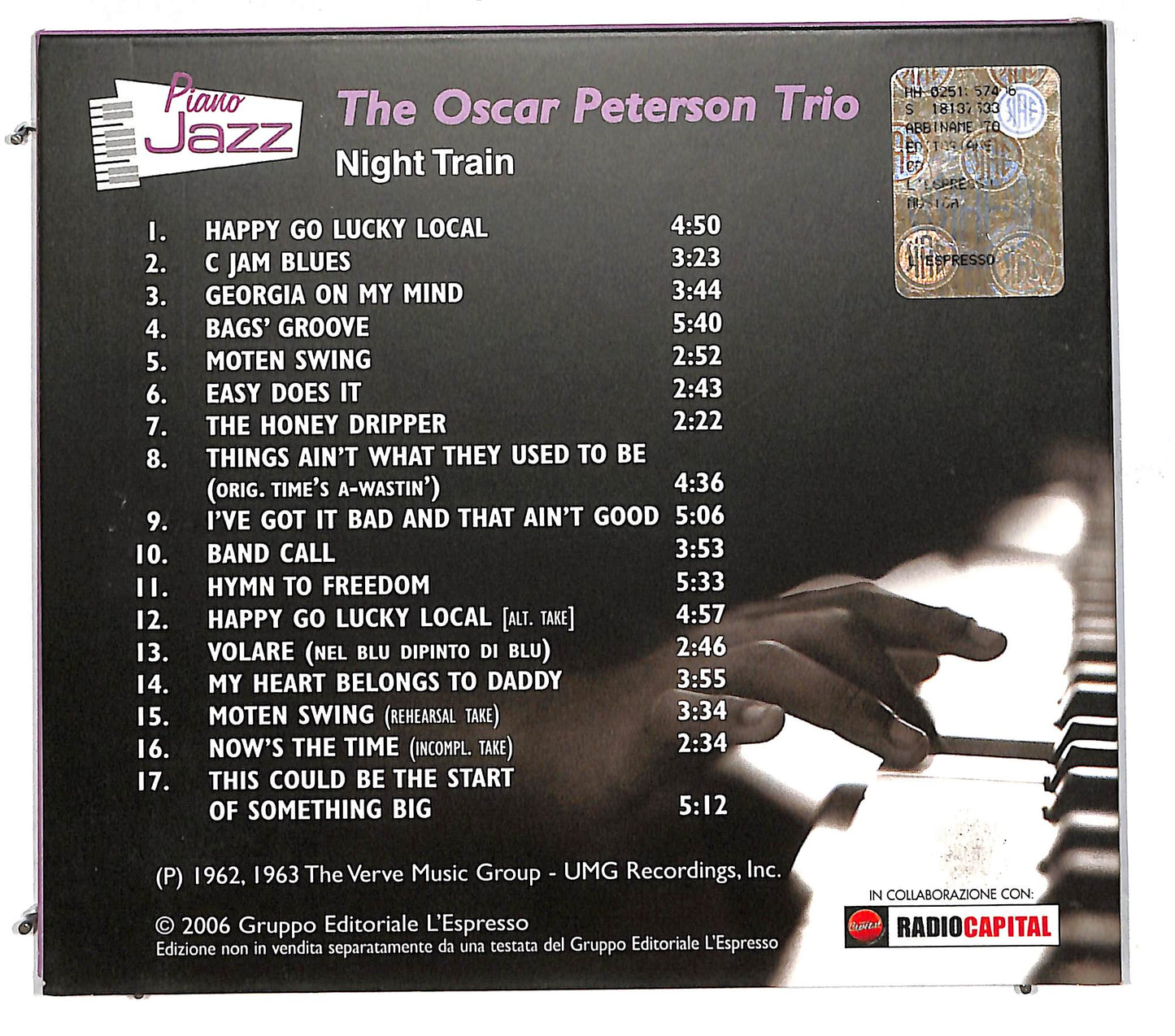EBOND The Oscar Peterson Trio - Night Train CD CD112354