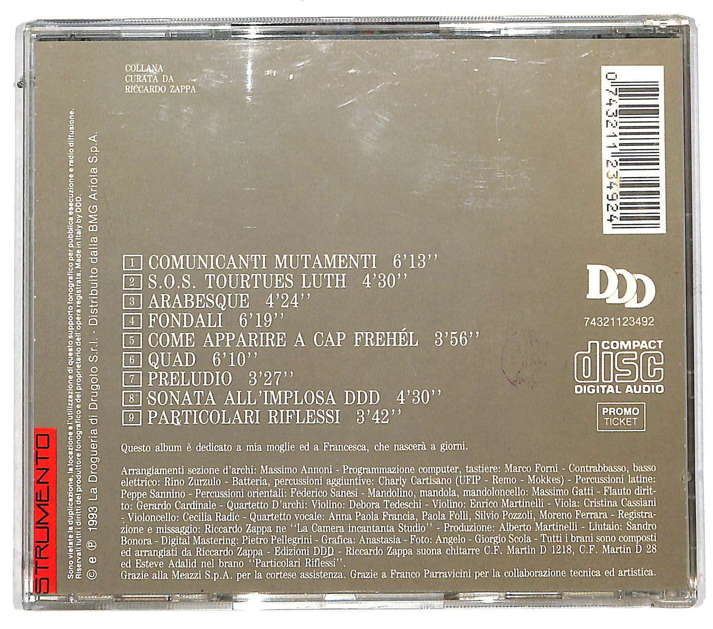 EBOND Riccardo Zappa - Fondali Volume Decimo CD CD112417