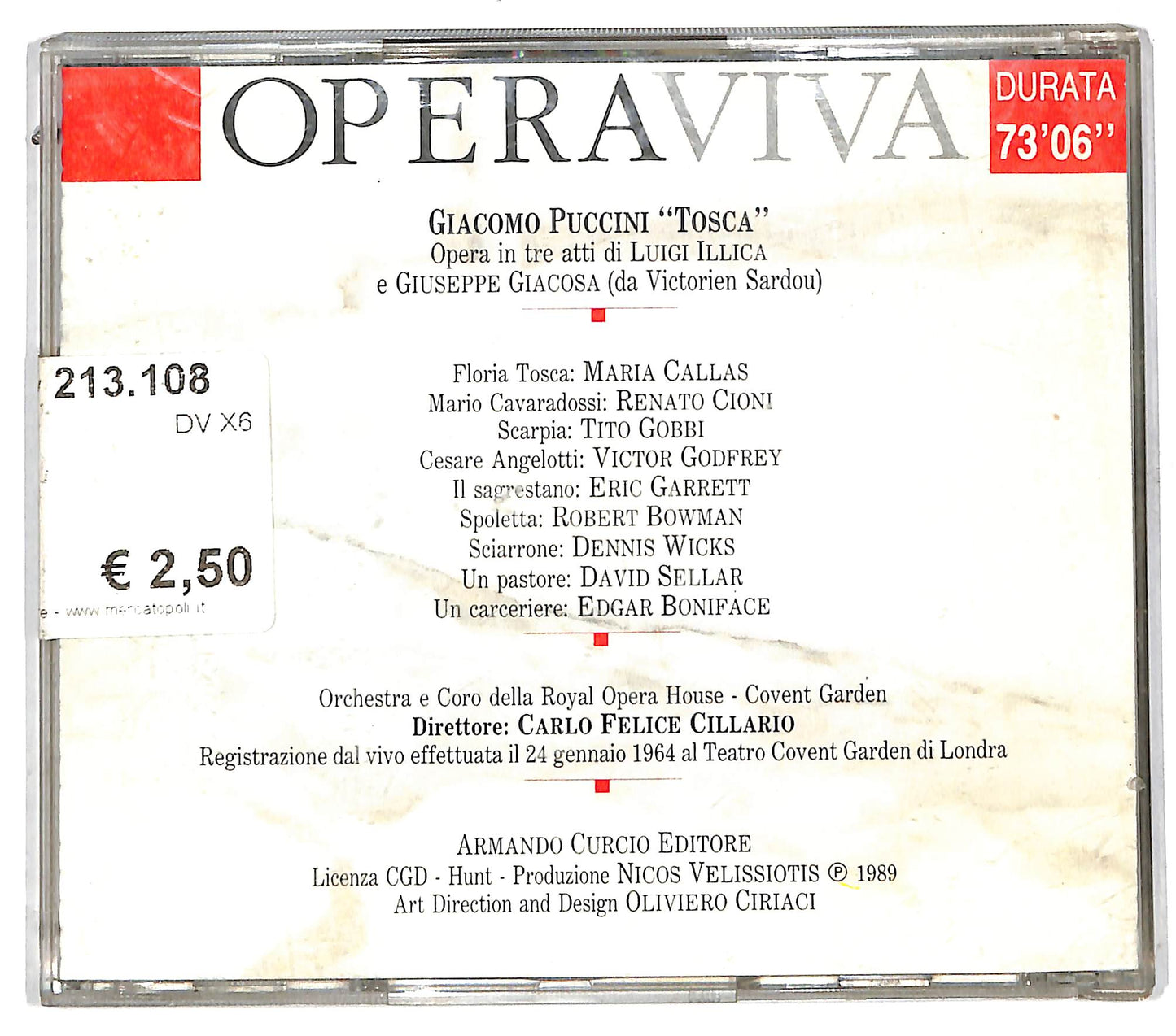 EBOND Giacomo Puccini , Maria Callas , Renato Cioni - Tosca (Selezione) CD CD112434