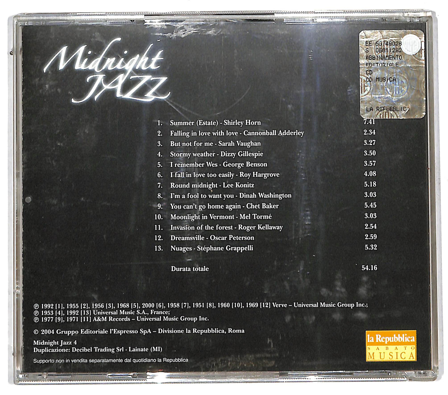 EBOND Various - Midnight Jazz - 4 CD CD112439