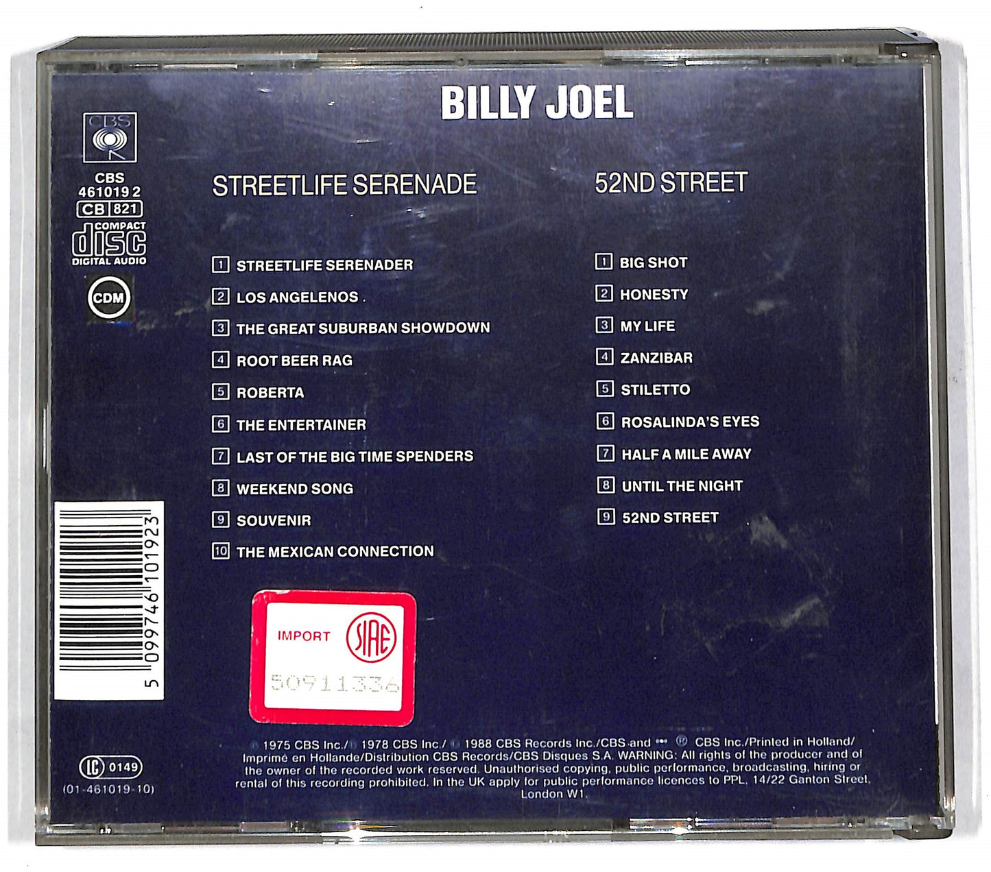 EBOND Billy Joel - Streetlife Serenade + 52nd Street CD CD112457