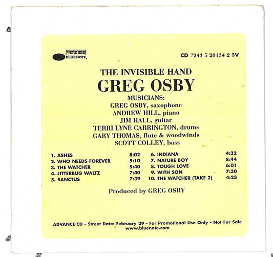 EBOND Greg Osby - The Invisible Hand CD CD112519