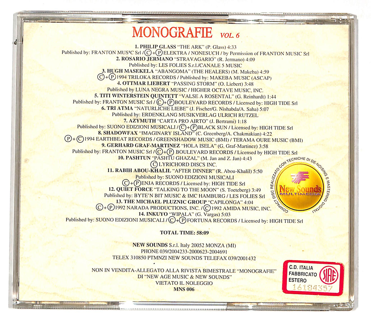 EBOND Various - Vol. 6 - World Music Monografie CD CD112655