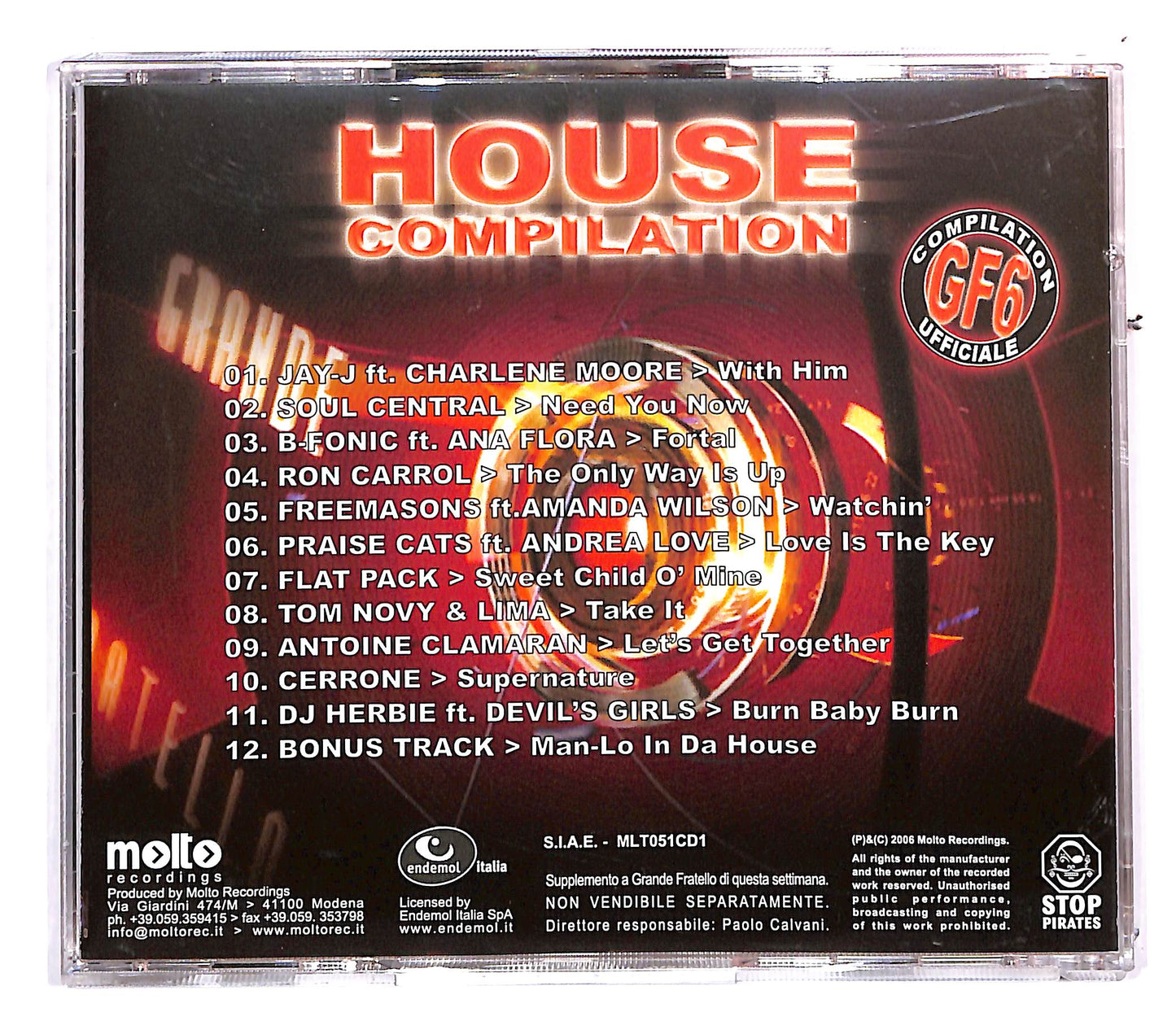 EBOND Various - Grande Fratello - House La Compilation CD CD112703