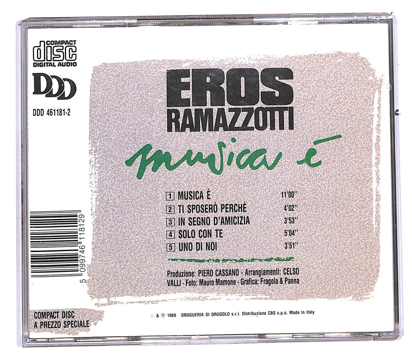 EBOND Eros Ramazzotti - Musica E CD CD112766