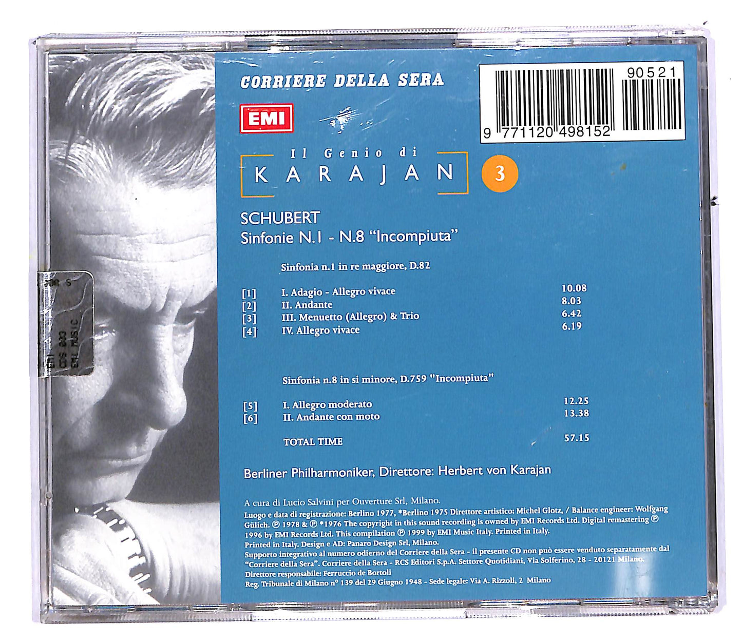EBOND Il Genio di Karajan - Le Sinfonie N.1 N.8 'Incompiuta' CD CD112768