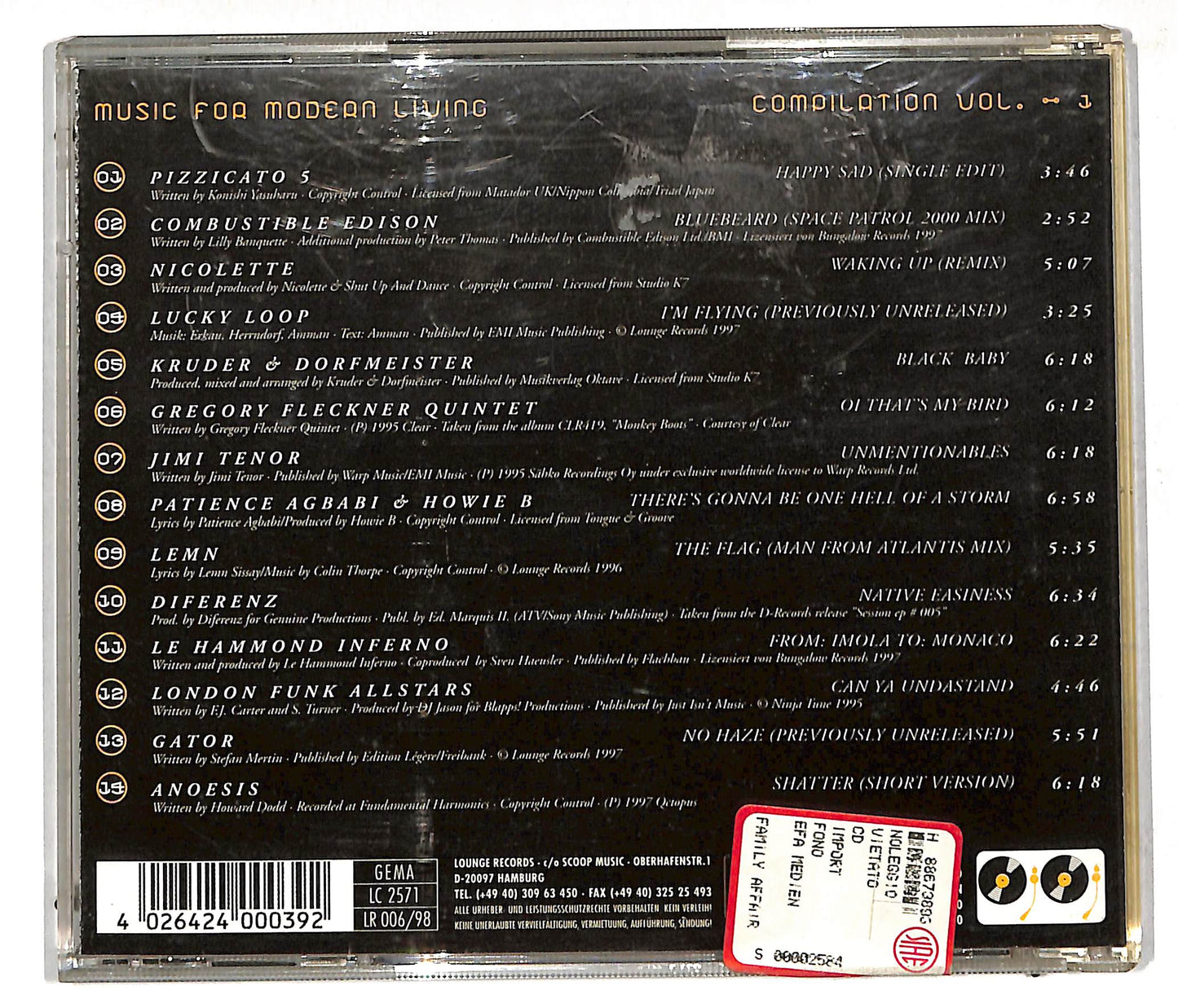 EBOND Various - Music For Modern Living Vol. 1 CD CD113027