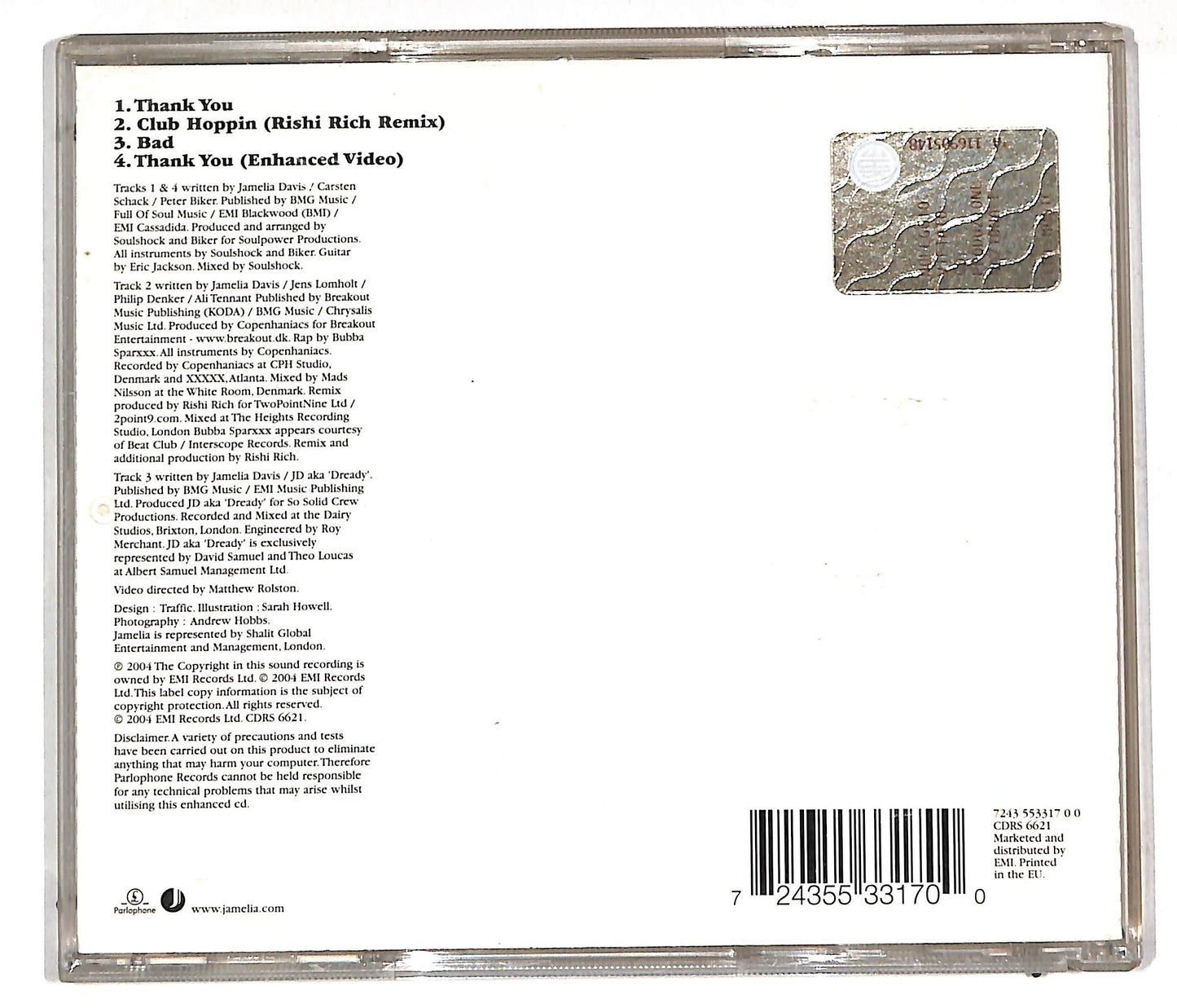 EBOND Jamelia - Thank You CD CD113035