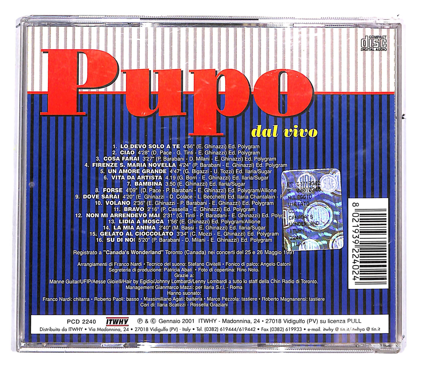 EBOND Pupo - Canada's Wonderland CD CD113109