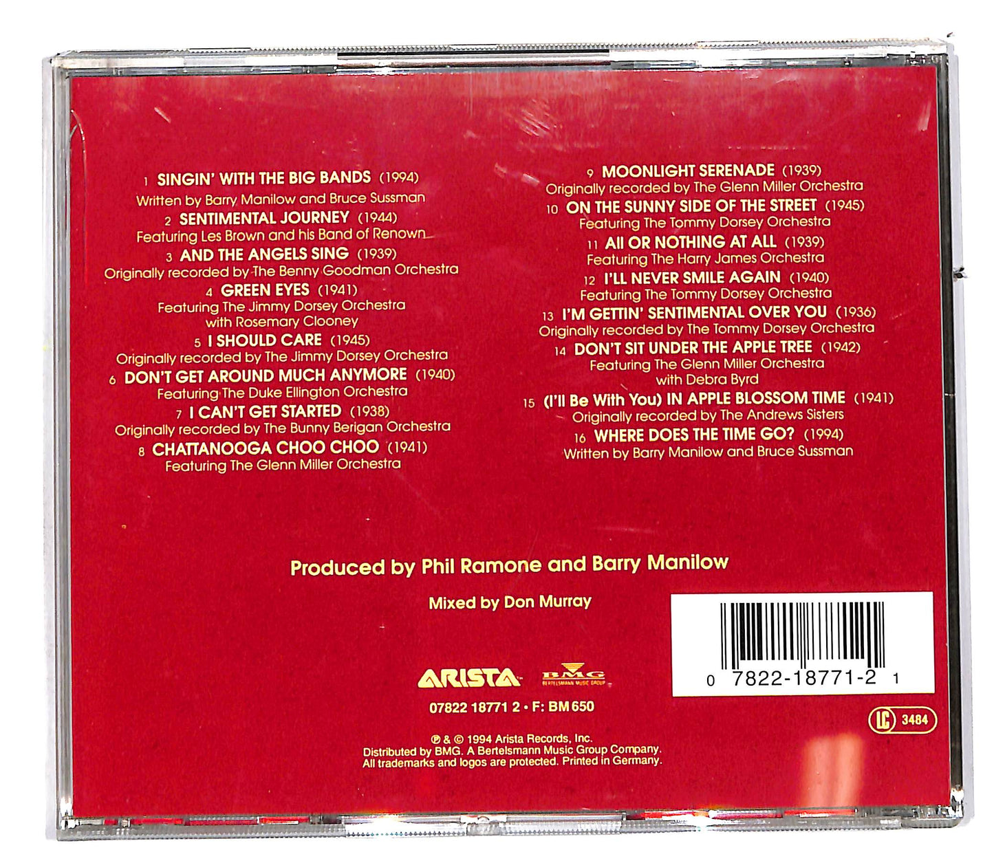 EBOND Barry Manilow - Singin' With The Big Bands CD CD113208