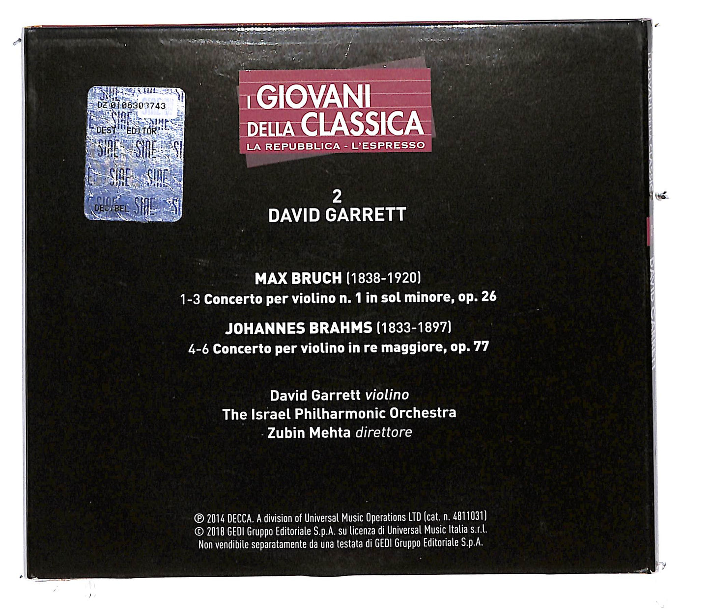 EBOND David Garrett -i giovani della classica vol.2 EDITORIALE CD CD113217