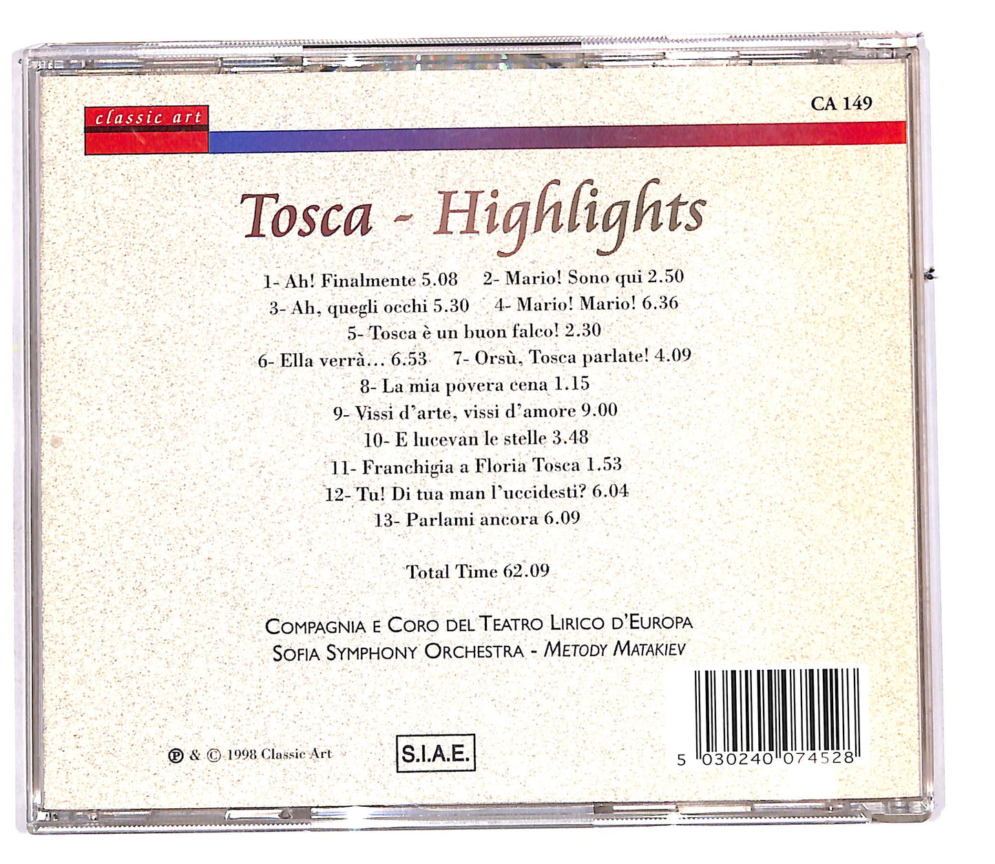 EBOND Giacomo Puccini - Tosca Highlights CD CD113310