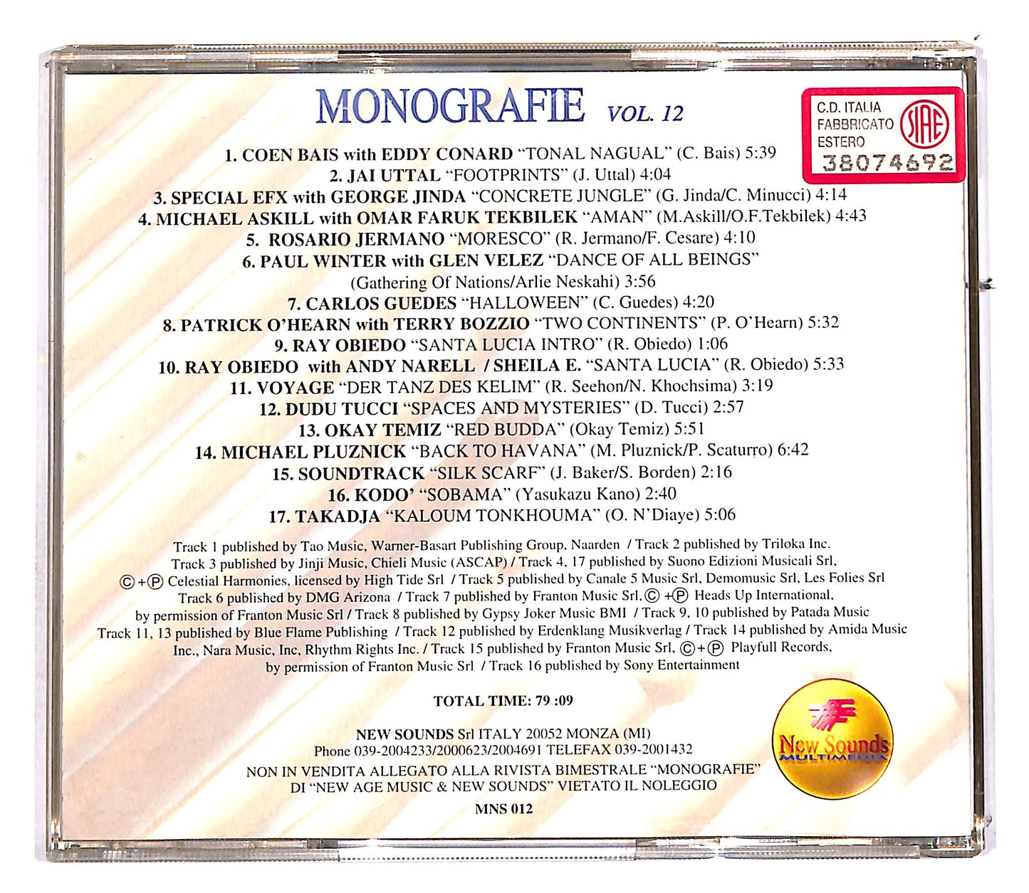 EBOND Various - Vol. 12 - Ritmo, Vita & Percussioni Monografie CD CD113346