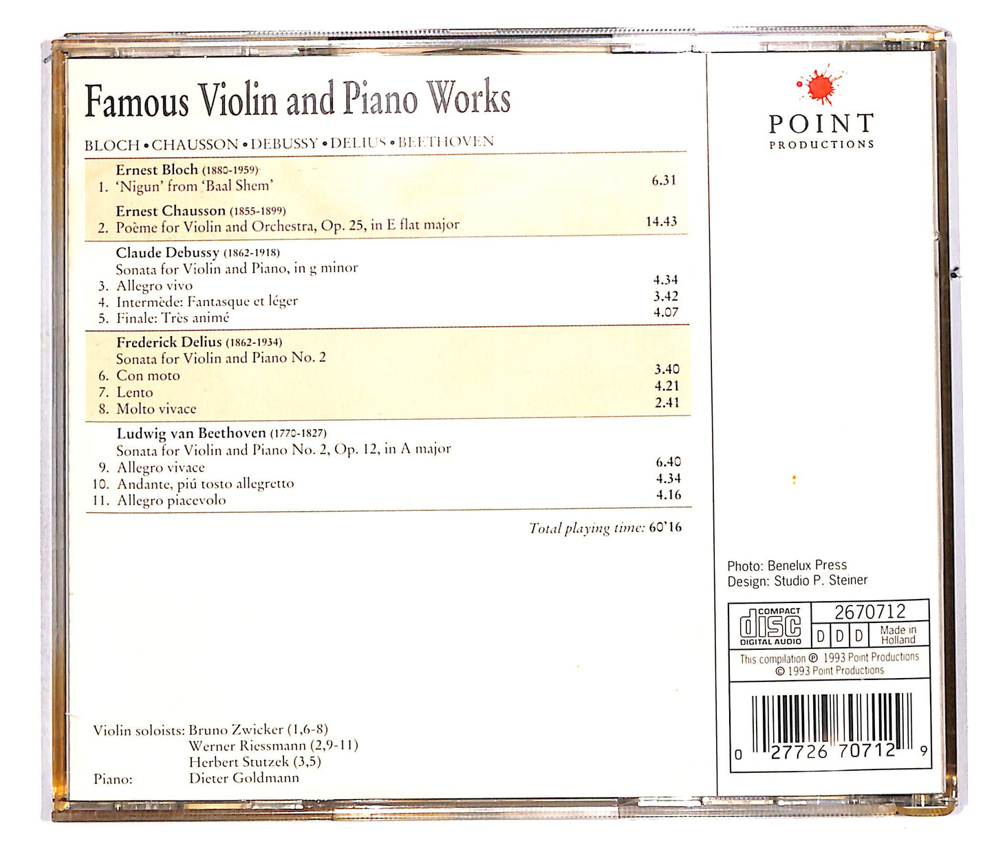 EBOND Various - famous violin and piano works CD CD113348