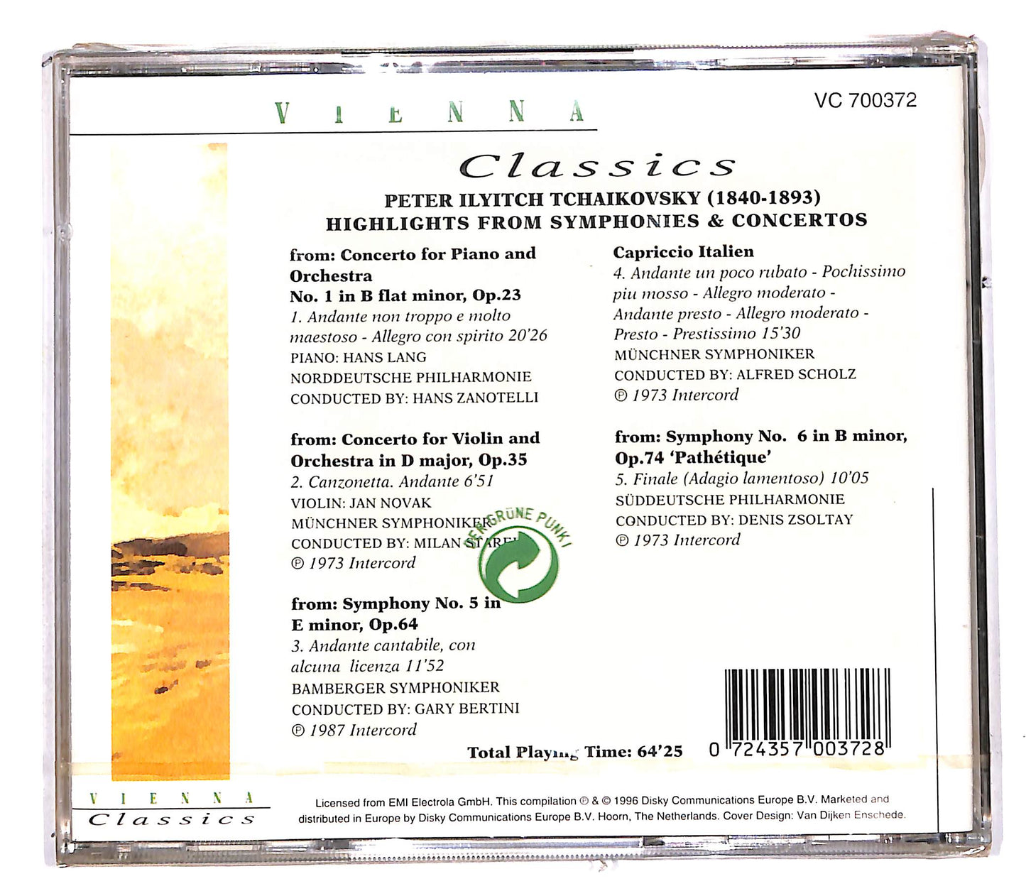 EBOND Vienna Classics - Tchaikovsky - Highlits from Symphonies CD CD113352