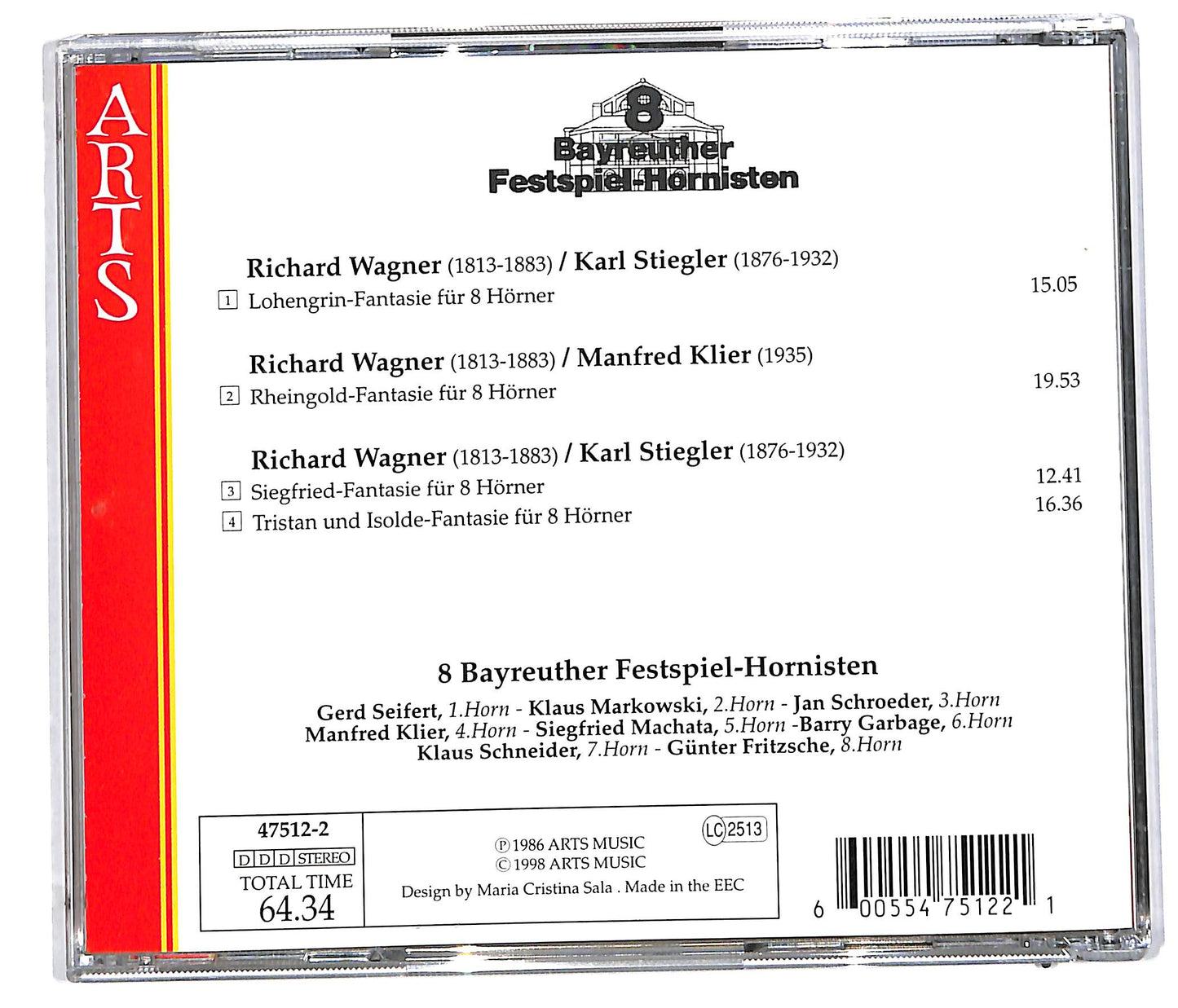 EBOND Richard Wagner , Karl Stiegler , Manfred Klier - 8 Bayreuther Festspiel-Hornisten - Fantasien Fur 8 Horner CD CD113409