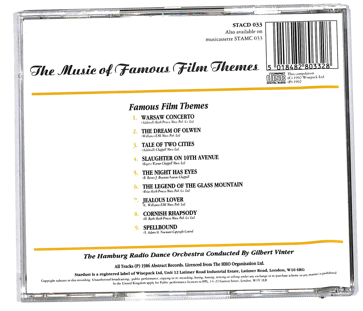 EBOND The Music Of Famous Film Themes - orchestral gold CD CD113431