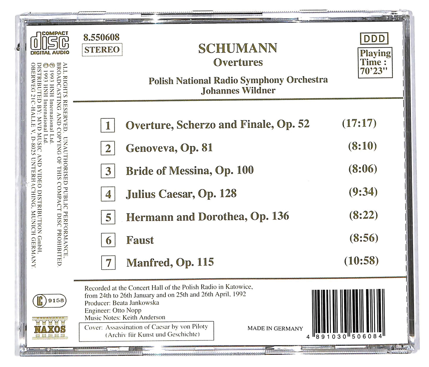 EBOND Schumann , Polish National Radio Symphony Orchestra , Johannes Wildner - Overtures CD CD113440