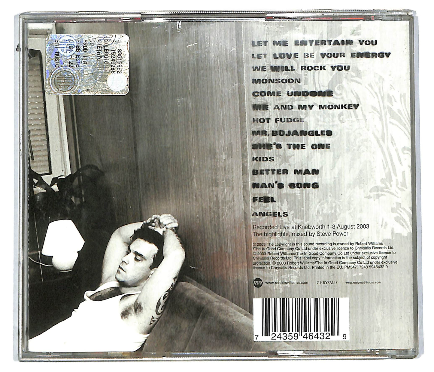 EBOND Robbie Williams - Live Summer 2003 - Chrysalis CD CD113532