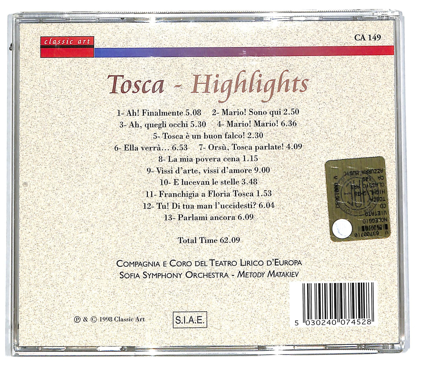 EBOND Giacomo Puccini - Tosca Highlights CD CD113547