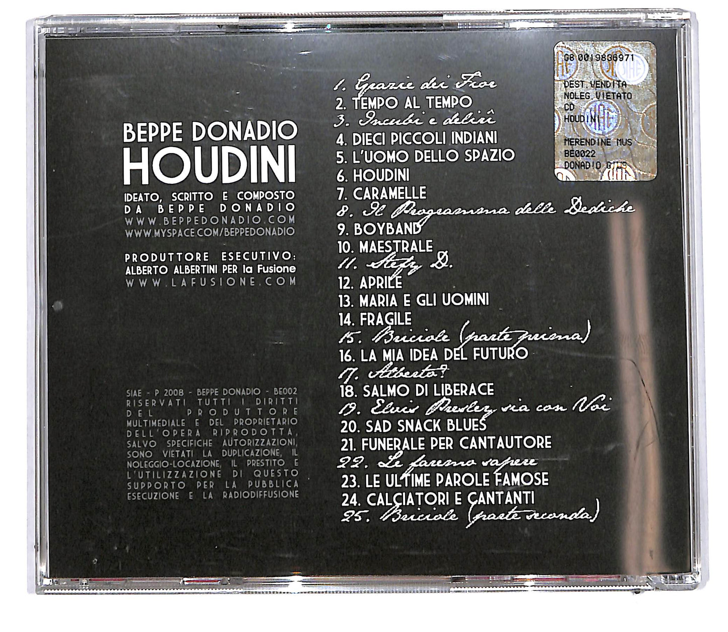 EBOND Beppe Donadio - Houdini CD CD113617