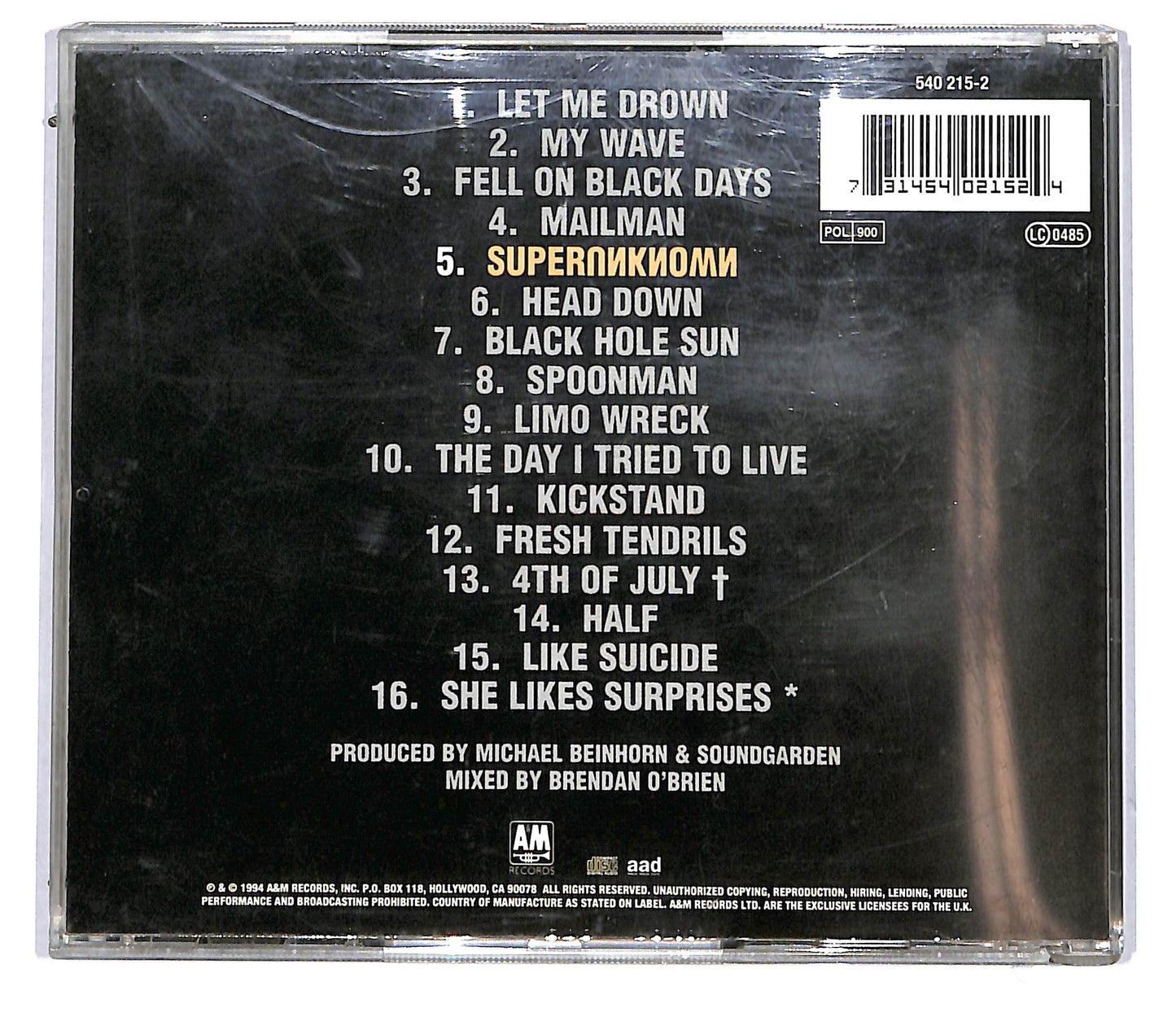 EBOND Soundgarden - Superunknown CD CD113646
